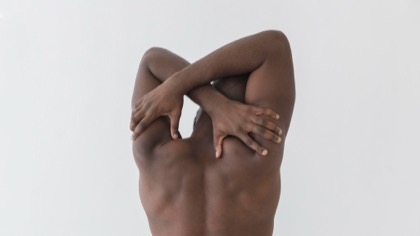 man’s smooth back